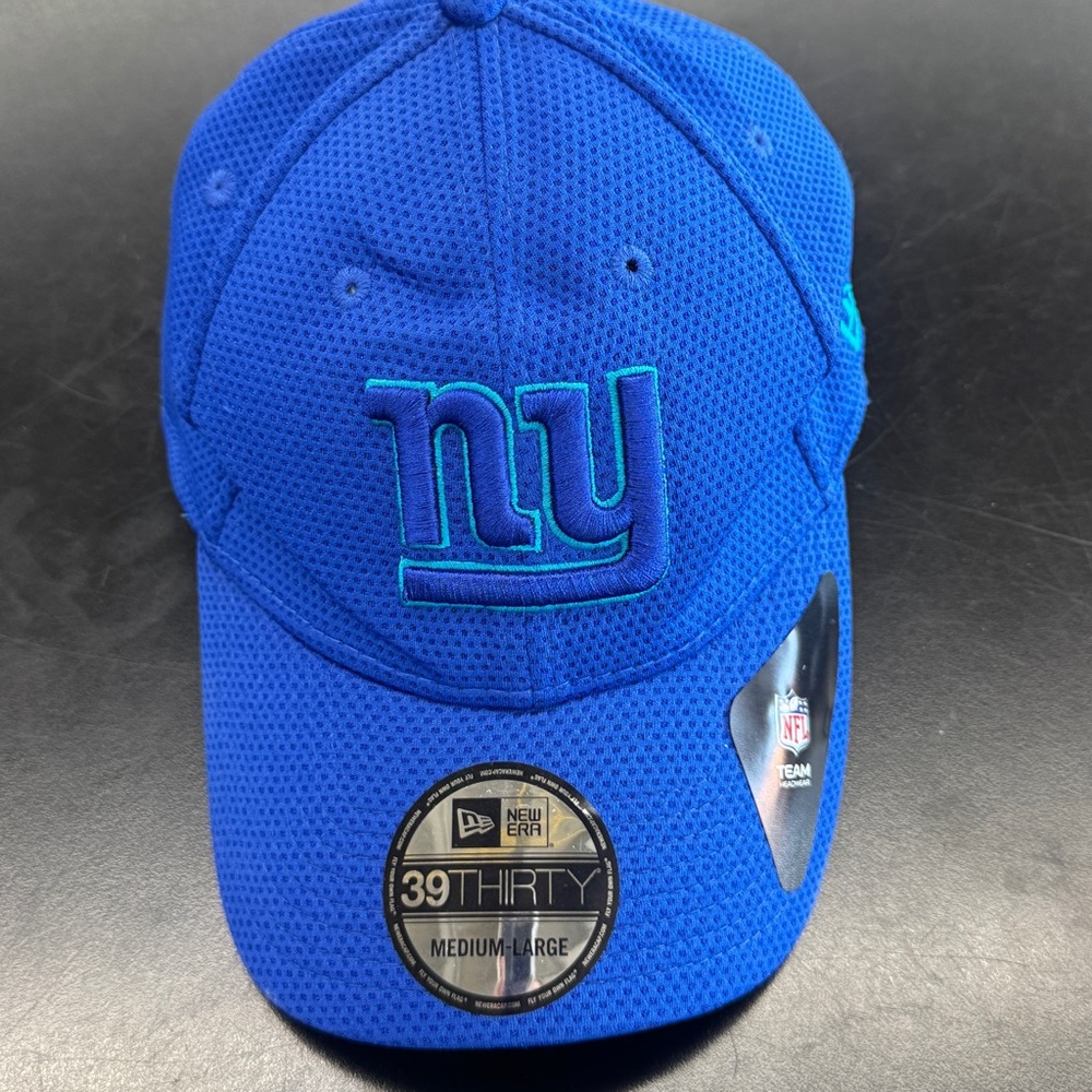 New Era Royal Blue Mesh Stretch Cap with Teal Outline Logo